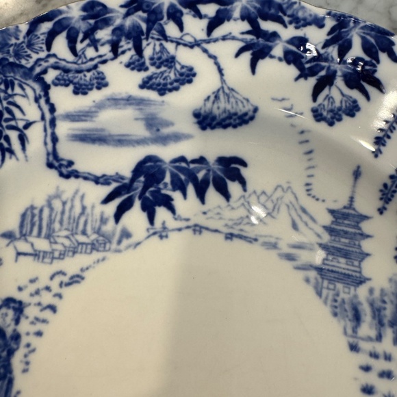 Royal Crown Derby Blue Mikado Dinner Plate Set of 4 Excellent Condition - Picture 10 of 11